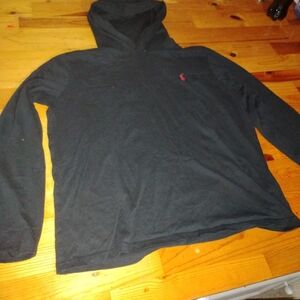 Polo Ralph Lauren Black Hoodie with Red Logo